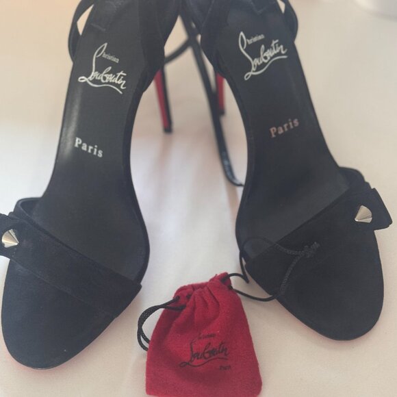 Christian Louboutin Umberta 100 Suede Sandals Size 40 - Picture 6 of 6